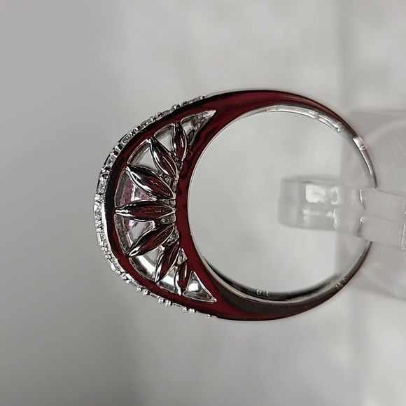 Emerald Cut Pink Sapphire Ring - Picture 4 of 15